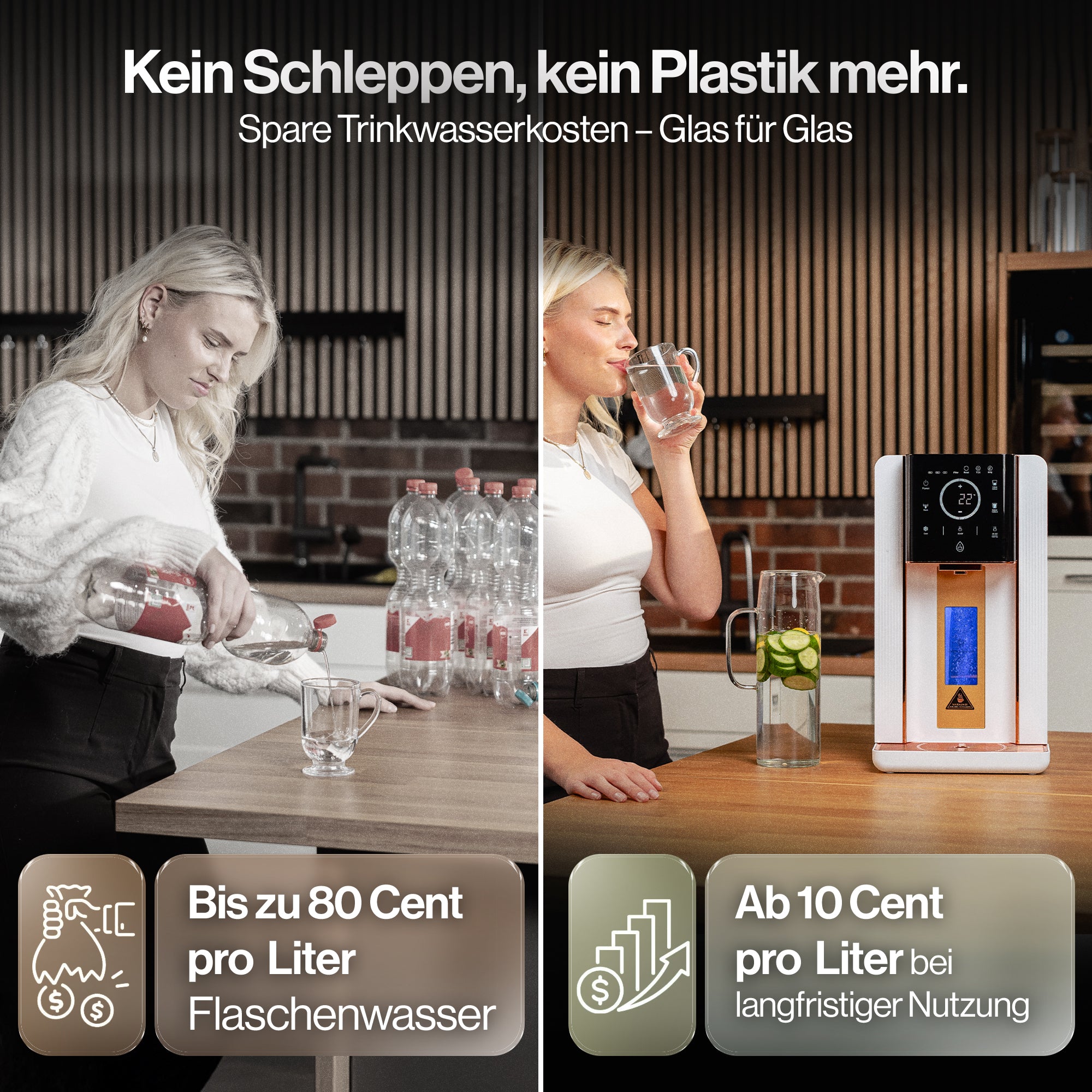 FILTDROP Hydrogen Umkehrosmoseanlage – 4in1 Premium RO-System für reines Trinkwasser